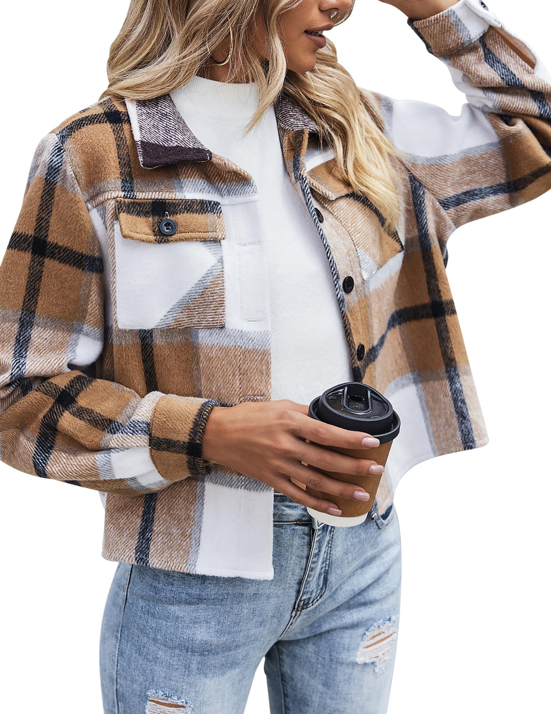 Cropped Plaid Shacket