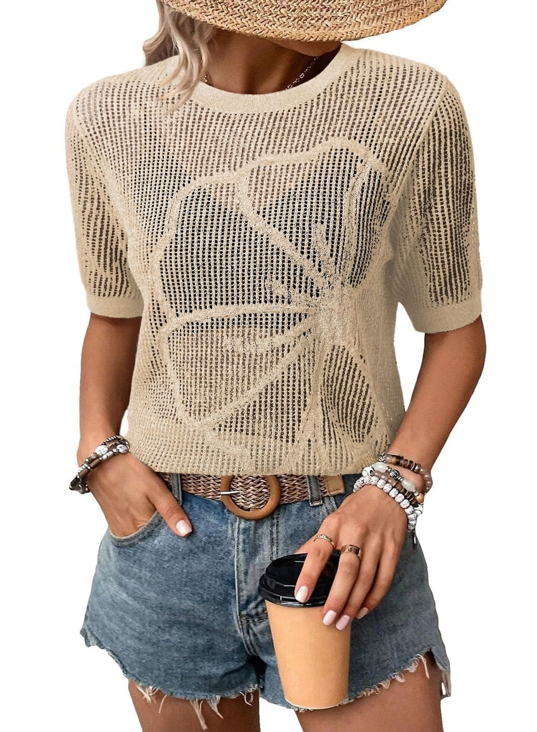 Crochet Hollow-Out Top