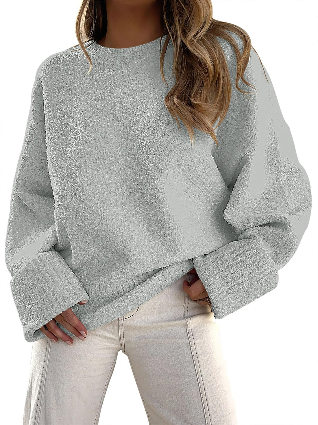 Chunky Fuzzy Knit Pullover