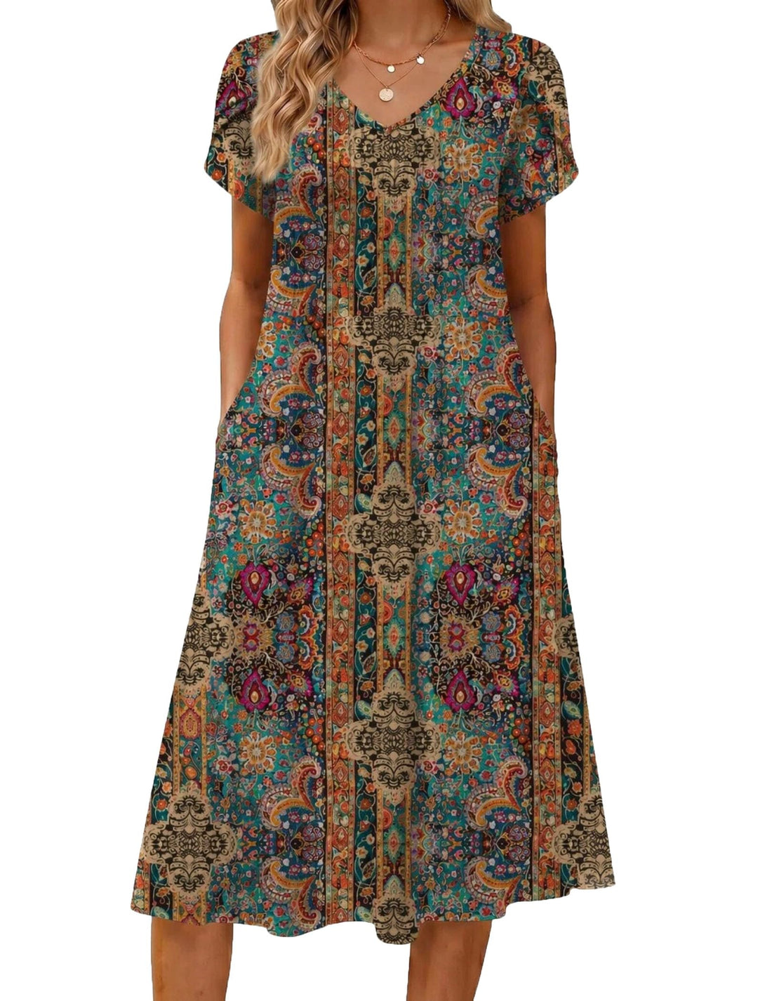 Flowy Short Sleeve Sundress