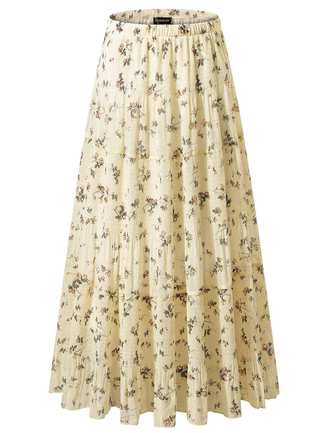 Pleated Chiffon Maxi Skirt