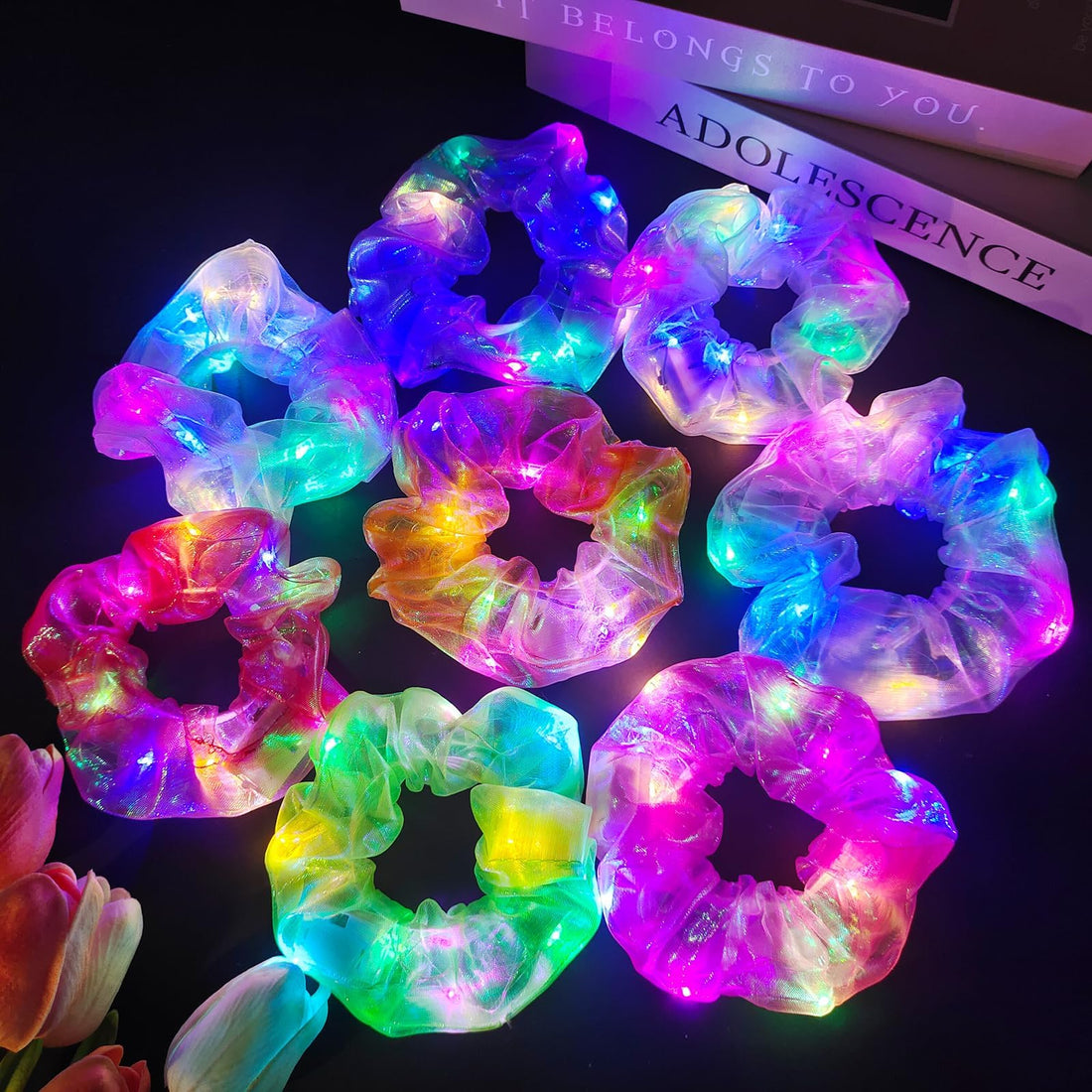 Light-Up Glow Scrunchie (Set of 8)