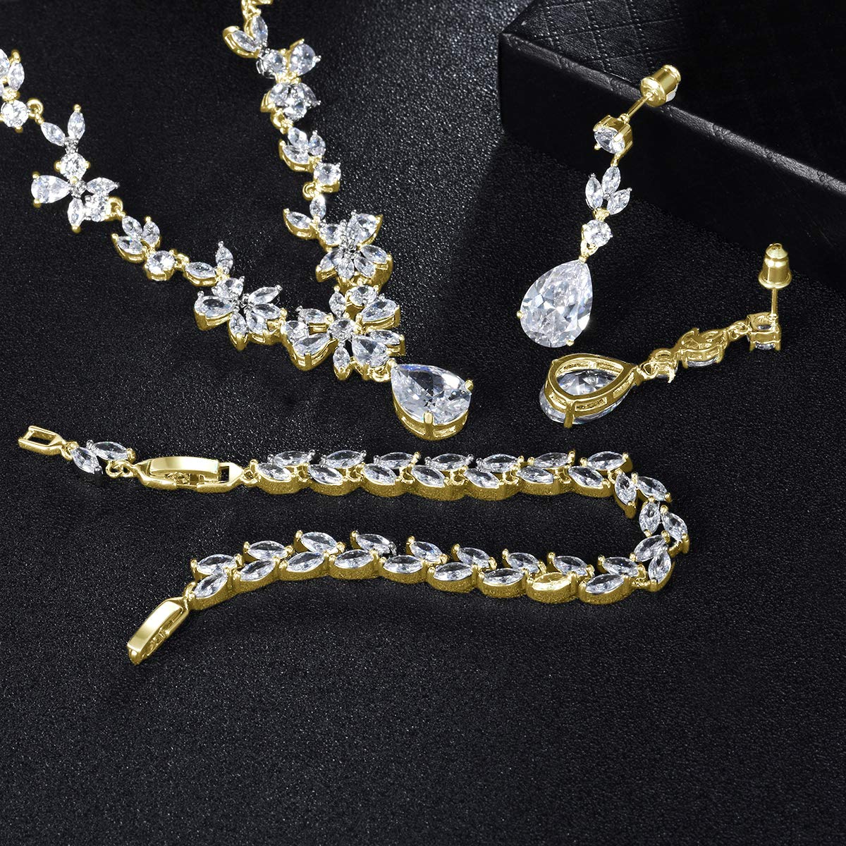 18K Gold-Plated CZ Jewelry Set