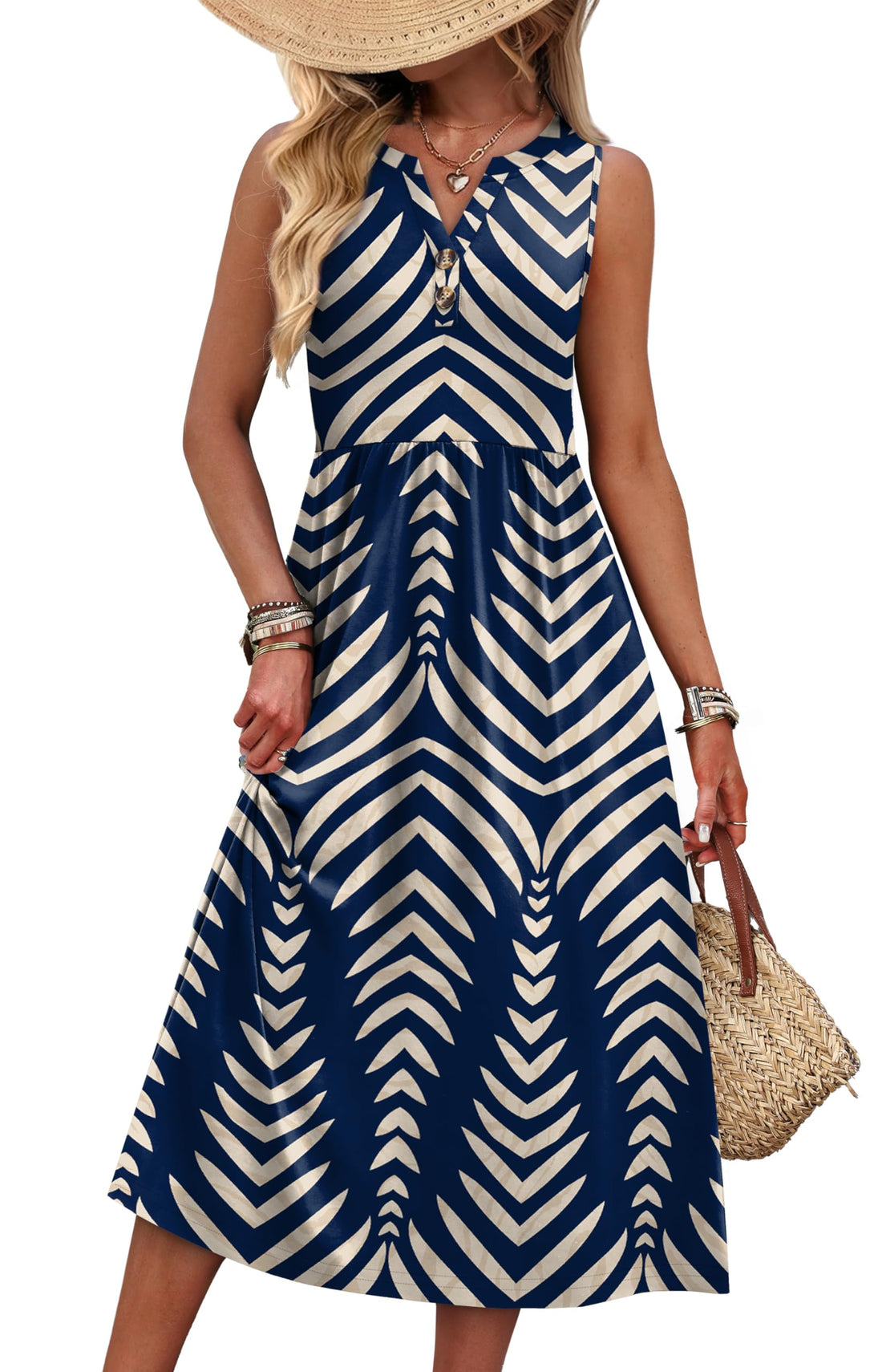 Boho Button-Up Maxi Dress