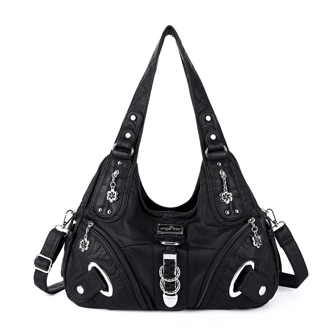 Multi-Pocket Shoulder Handbag