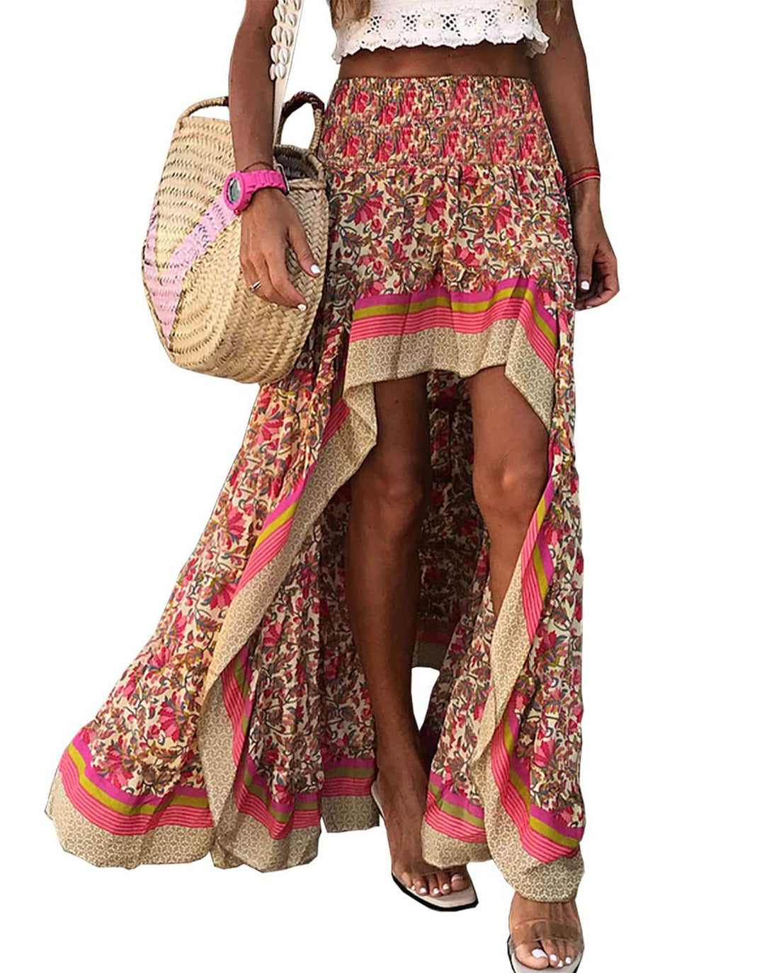Boho Floral Maxi Skirt