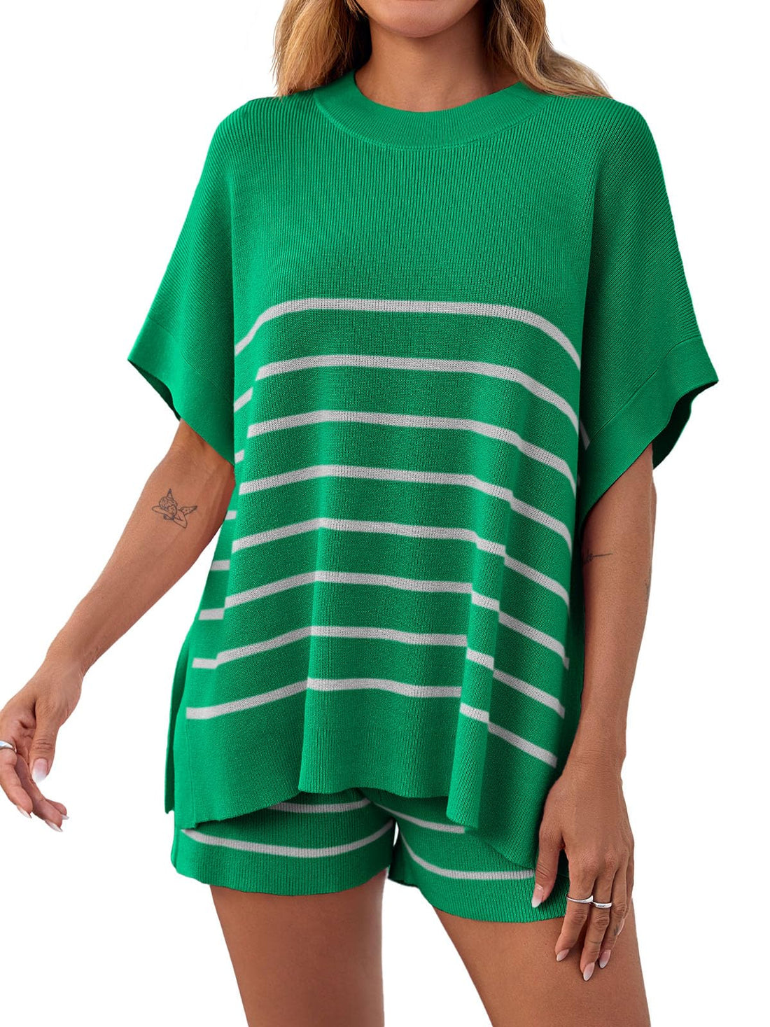 Striped Knit Lounge Set