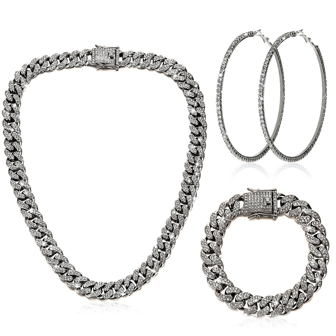 Cuban Link Jewelry Set (Set of 3)