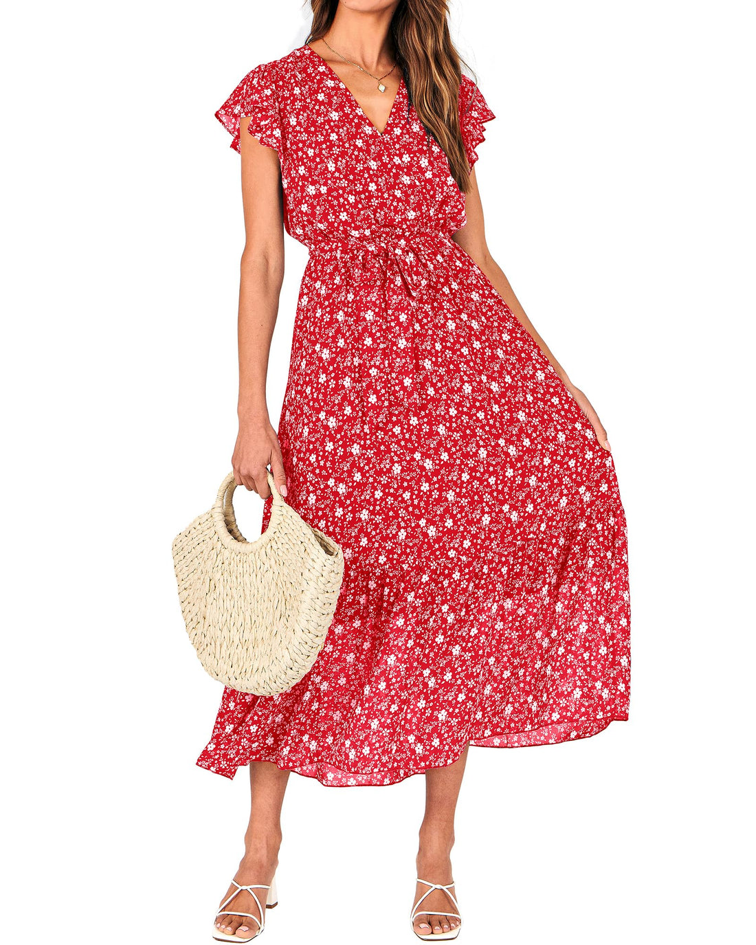 Boho Floral Midi Sundress