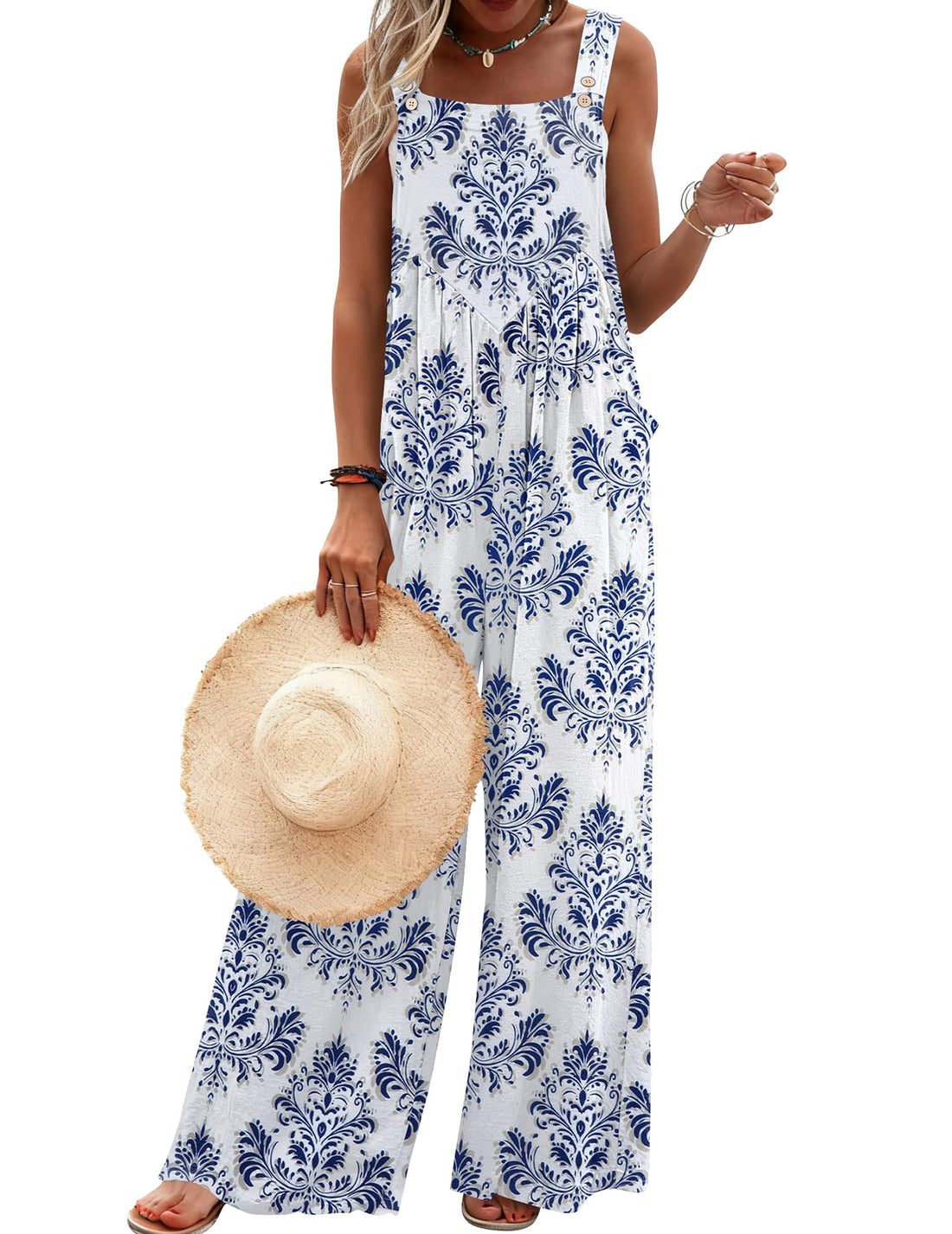 Boho Floral Wide-Leg Jumpsuit