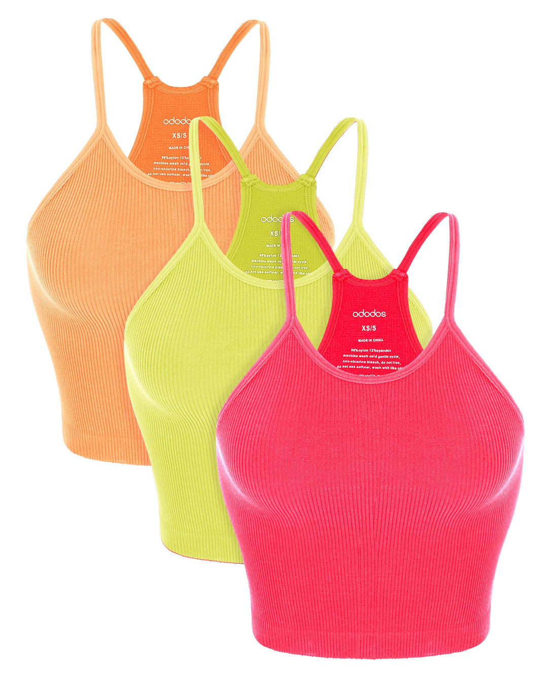 Seamless Rib-Knit Crop Tank (Set of 3)