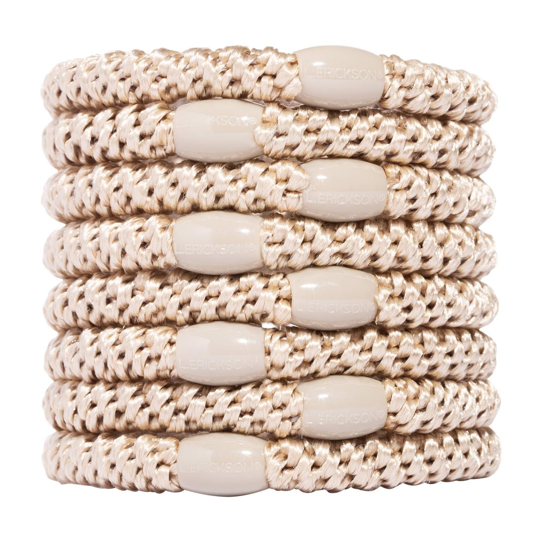 Beige Ponytail Hair Ties (Set of 8)